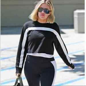 NWT Good American The Warm Up Cropped Pullover L